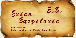 Evica Barzilović vizit kartica